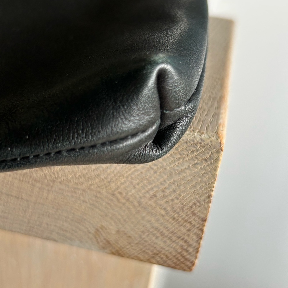 BAGGU Milled Leather Phone Sling Bag in Black. Minimalist & Modern. - Picture 7 of 9